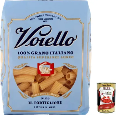 Produktbild von 5x Voiello Pasta Tortiglioni Nudeln 100% italienische N142, 500g + Italian Gourmet Polpa 400g