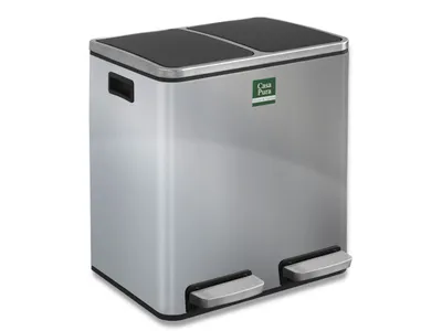 Produktbild von Tretmülleimer | Felix | Trennsystem | Edelstahl | 2 x 30 Liter (60 Liter)