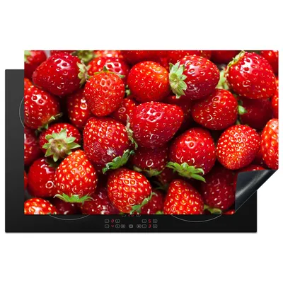 Produktbild von KitchenYeah© Herdabdeckplatte Erdbeeren - Rot - Obst - Früchte , 80x52cm, Küche Deko, Glaskeramikkochfeld Herdabdeckung, Abdeckplatte fùr Kochfeld