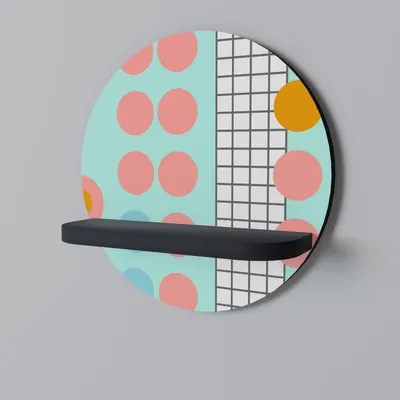 Produktbild von RETRO GRID Rundes Regal Schwarz