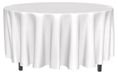 Image de Chauffe-table rond blanc de 180 cm avec protection anti-taches