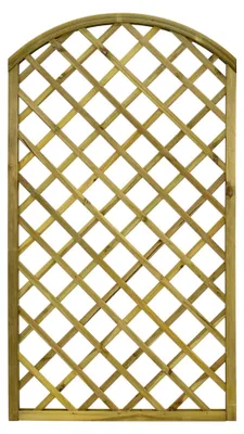Produktbild von Ligna Gard Rankgitter Lausanne gebogen 11x11 cm Löcher 100x180 cm Holzzaun Kiefer Kesseldruckimprägniert 44x44 mm Rahmen 12x30 mm Lamellen