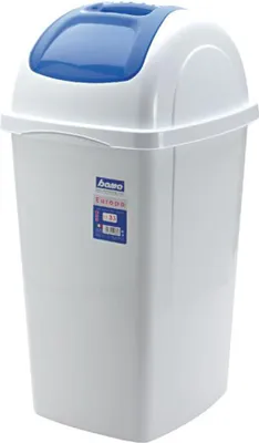 Obrázek produktu pro BAMA Koš odpadkový EUROPA, bílá/modrá, 33 l