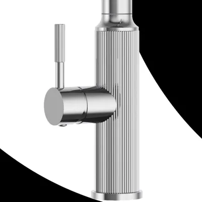Produktbild von Granitan | Küchenarmatur - Hoch - Bogen - Chrom - Wasserhahn Küchen - mit Herunterziehen Brause - mit Flexibler Auslauf - LUNA