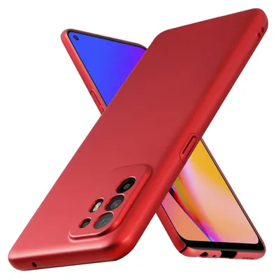 Immagine prodotto di Cadorabo Custodia per Oppo A94 5G Custodia protettiva in rosso Custodia rigida Custodia cover per cellulare
