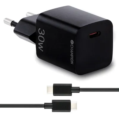 Zdjęcie produktu dla Ładowarka 30W + kabel USB-C Czarna