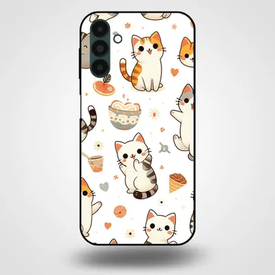 Produktbild von Smartphonica Handytasche für Samsung Galaxy A04s mit Katzendruck - TPU Rückseite Abdeckung Fall Katzen Design