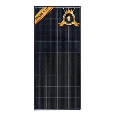 Obrázek produktu pro enjoy solar® solární panel monokrystalický solární modul 200 W 12 V (černý rám), 158,75 mm Perc články, 0 % DPH.