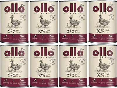 Image de Ollo Pure Canard aux pommes 8x400g