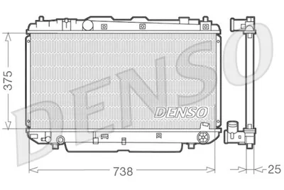 Produktbild von DENSO DRM50021 Kühler Wasserkühler Motorkühler für TOYOTA RAV 4 II (CLA2, XA2, ZCA2, ACA2)