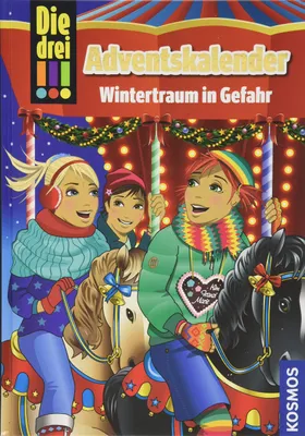 Produktbild von Die drei !!!, Wintertraum in Gefahr: Adventskalenderbuch mit Extra Geschenkpapier