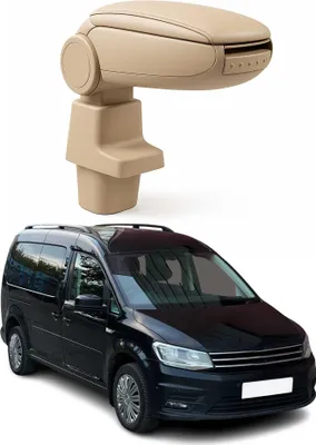 Image de Accoudoir pour VW Caddy 2003-2020 Touran 2003-2015 Vinyl Abs Beige