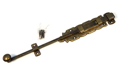 Produktbild von Möbelriegel Türriegel Schubriegel Torschieber Bolzenriegel Alt Gold, 300mm