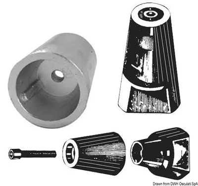 Zdjęcie produktu dla Anoda wałowa ogive z płytą aluminiową 30 mm - Osculati 43.124.30
