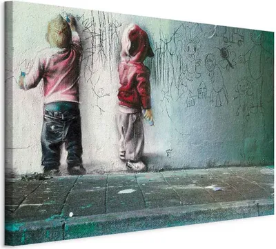 Produktbild von Vlies Leinwandbild - Modern Playground 60x40 cm Streetart i-B-0024-b-c