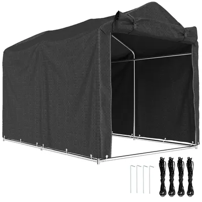 Zdjęcie produktu dla Garażowe namiot, wodoodporny z drzwiami, odporny na UV 220 x 157 x 165 cm czarny
