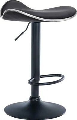 Produktbild von Barhocker TANOR - Kunstleder Schwarz 45x45x71 cm Schwarz | Barstuhl Höhenverstellbar Drehbar Tresenhocker Tresenstuhl Kneipenhocker Kneipenstuhl