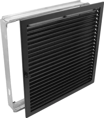 Produktbild von Warmluftgitter WG 4545 S Lüftungsgitter Schwarz 450 x 450mm Zuluft Abluftgitter