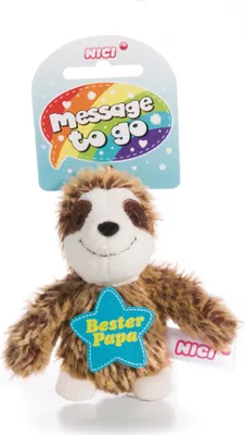 Produktbild von Nici 44851 Message to Go Loop 8cm Faultier - Bester Papa