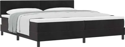 Produktbild von vidaXL Boxspringbett mit Kopfteil Schwarz 200 x 200 cm Samt