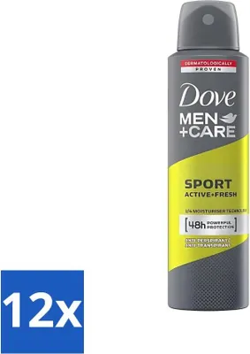 Produktbild von Dove - Deodorant - Men Care Sport Active Fresh - Erfrischend und energetisierend - 150 ml - Vorteilspack - 12 Stücke