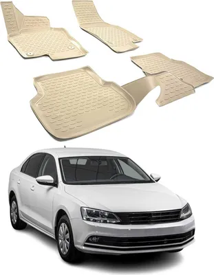 Zdjęcie produktu dla 2011-2018 VW Jetta dywaniki podłogowe TPE beżowe 4 szt