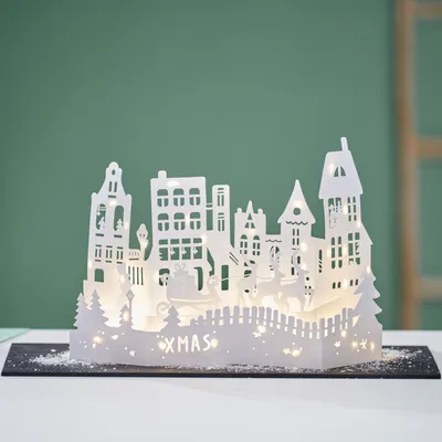 Produktbild von VBS Papier-Silhouette "Weihnachtsdorf"