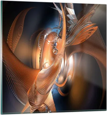 Produktbild von Bilder auf glas - Grafik konzept abstraktion - 60x60cm - Glasbilder - Wandbilder - Kunstdruck - zum Aufhängen bereit - Wanddekoration aus Glas - Glas Bilder - Wandbild auf Glas - GAC60x60-2332