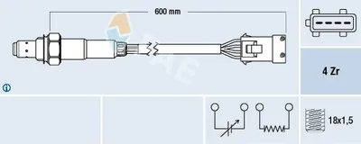 Produktbild von FAE Lambdasonde passend für PEUGEOT 206 Schrägheck (2A/C) Beheizt 77281
