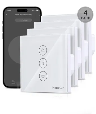 Obrázek produktu pro Ovladač rolet a žaluzií WiFi 80x80 mm 4 ks s časovačem Alexa Google Home