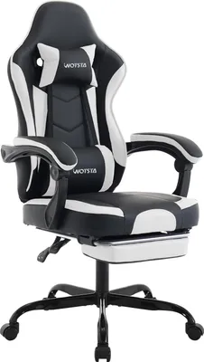 Produktbild von WOTSTA Gaming Stuhl Racing Bürostuhl Fußstütze Rosa