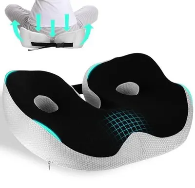 Zdjęcie produktu dla Poduszka ortopedyczna do siedzenia pianka memory ergonomiczna