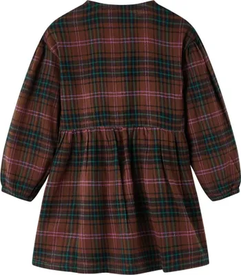 Produktbild von vidaXL Kinderkleid mit Langen Ärmeln Cognac 92