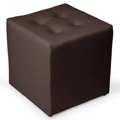 Produktbild von MG Design Samt Sitzhocker in Braun 41 x 41 cm - Gepolsterter Polsterhocker Würfel für Wohnzimmer, Schlafzimmer oder Flur