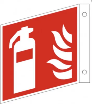 Produktbild von Feuerlöscher Fahnenschild Kunststoff nachleuchtend Größe Piktogramm  - 20x20cm