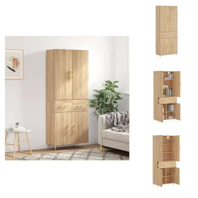 Immagine prodotto di vidaXL Credenza Sonoma-quercia 69,5x34x180 cm in legno - Credenze