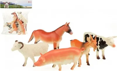 Immagine prodotto di Animali fattoria plastica 11-16cm 5pz