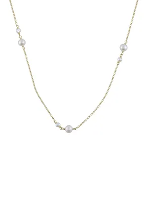 Produktbild von MIAMAR 1151676 Damen Collier 14 Karat (585) Gelbgold Gold weiß 45 cm