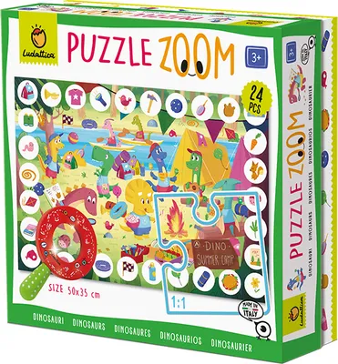 Produktbild von Zoom Puzzle – Dinosaurier, Ludattica, ab 3 Jahren