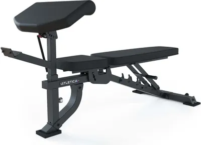 Produktbild von ATLETICA B2 | ArmMaster Hantelbank | Curlpult für Bizepstraining | Preacher Curl Pad | Scott Curls | Schrägbank negativ verstellbar |