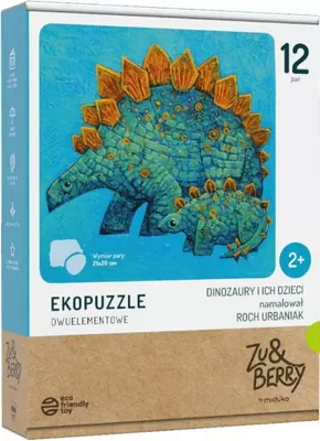 Produktbild von Ekopuzzle dwuelementowe. Dinozaury i ich dzieci