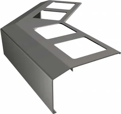 Obrázok produktu pre Renoplast hliníkový odkvapový profil K301 keramická podlaha, vonkajší roh 135 °, grafit