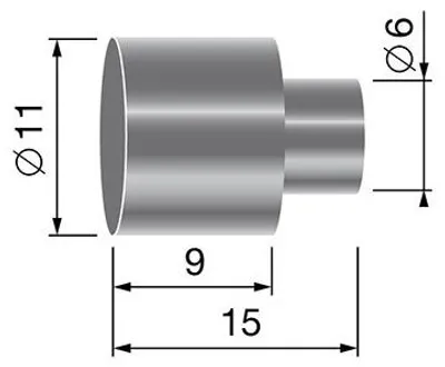 Produktbild von Stopfbuchse, für Hülle mit ø: 9,5 mm.