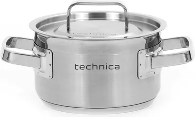 Produktbild von TECHNICA Mittlerer Topf 1,9L | 16 cm | Edelstahldeckel | Edelstahl Induktion Kochtopf