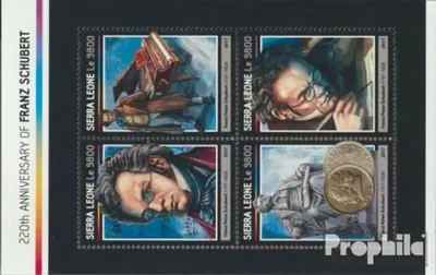 Produktbild von Briefmarken Sierra Leone 2017 Mi 8135-8138 Kleinbogen (kompl. Ausg.) postfrisch Franz Schubert