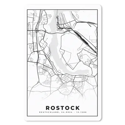 Produktbild von MuchoWow® Mauspad Mousepad Karte - Stadtplan - Rostock - Karte 18x27 cm - Mousepads - Maus Mat - Pad - Mausunterlage