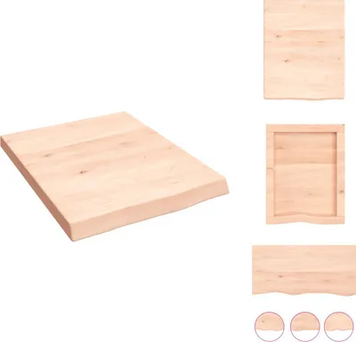 Produktbild von vidaXL Wandregal 40x50x(2-4) cm Massivholz Eiche Unbehandelt - Wandregale