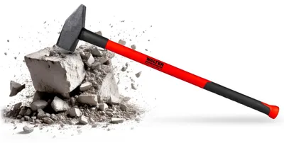 Produktbild von WALTER PROFESSIONAL Vorschlaghammer 5 kg – Robuster Fiberglasstiel, Ergonomischer Griff, Geschmiedeter Kohlenstoffstahl, Ideal für Abbruch- und Renovierungsprojekte