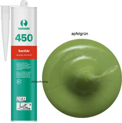 Produktbild von Ramsauer 450 Sanitär 1K Silikon Dichtstoff 310ml Kartusche apfelgrün