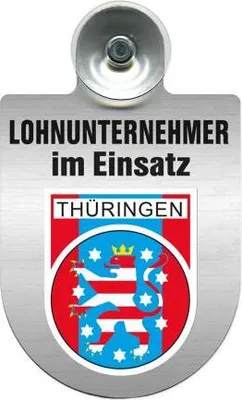 Produktbild von Einsatzschild mit Saugnapf - Lohnunternehmer im Einsatz - incl. Regionenwappen 393824 Color - Region Thüringen